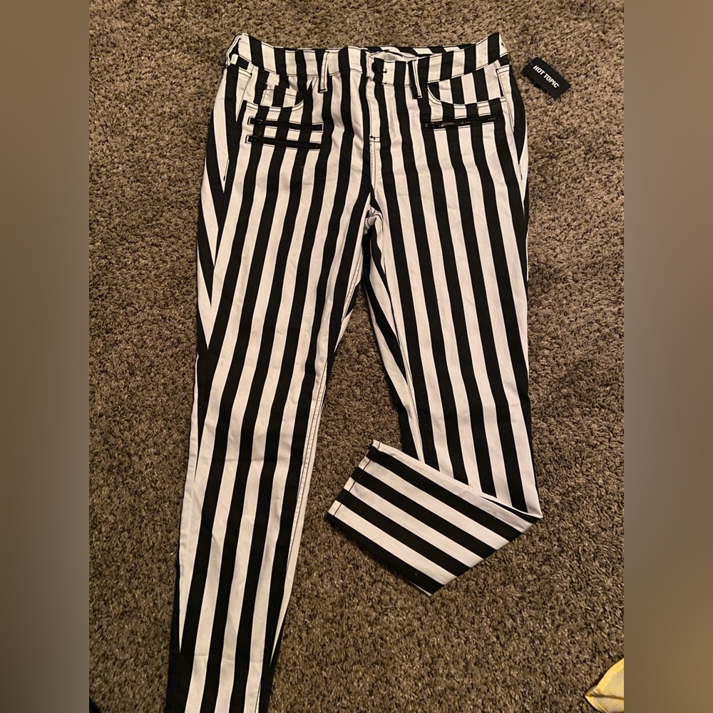 Ladies plus size 16 stripe pants from Hot topic
